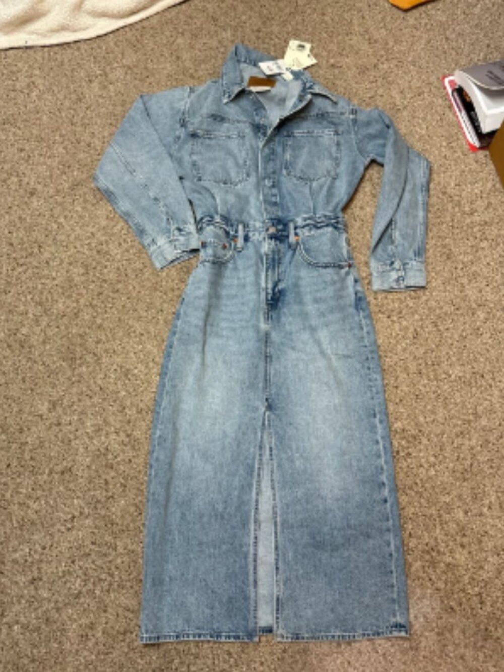 LEVIS WESTERN DENIM JEAN DRESS MIDI NWT $120 27 4/6 - Picture 11 of 11